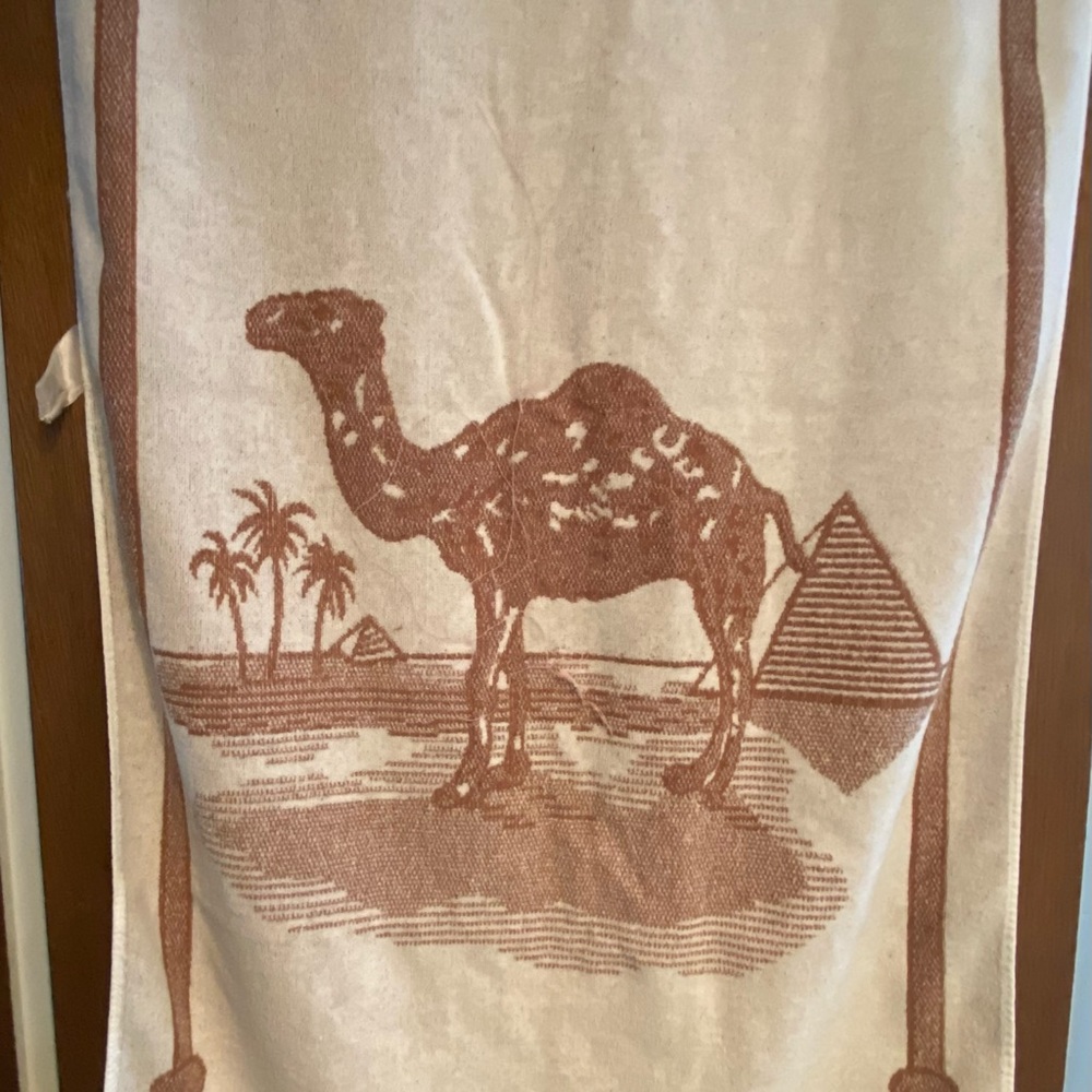 Vintage CAMEL Beach Towel Never Used in Package 29” x 59”